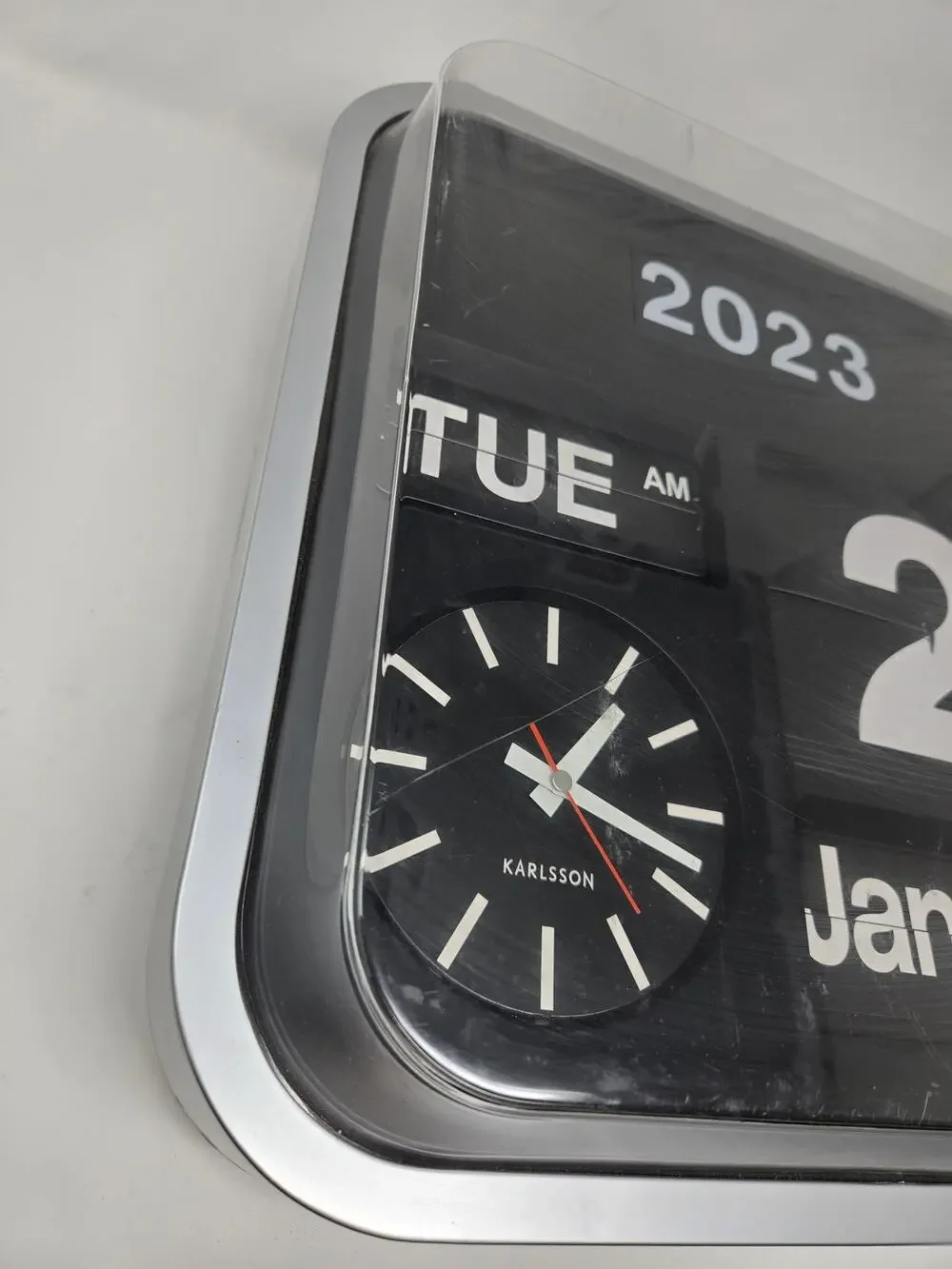 Karlsson Big Flip Retro Calendar Wall Clock Tested and working